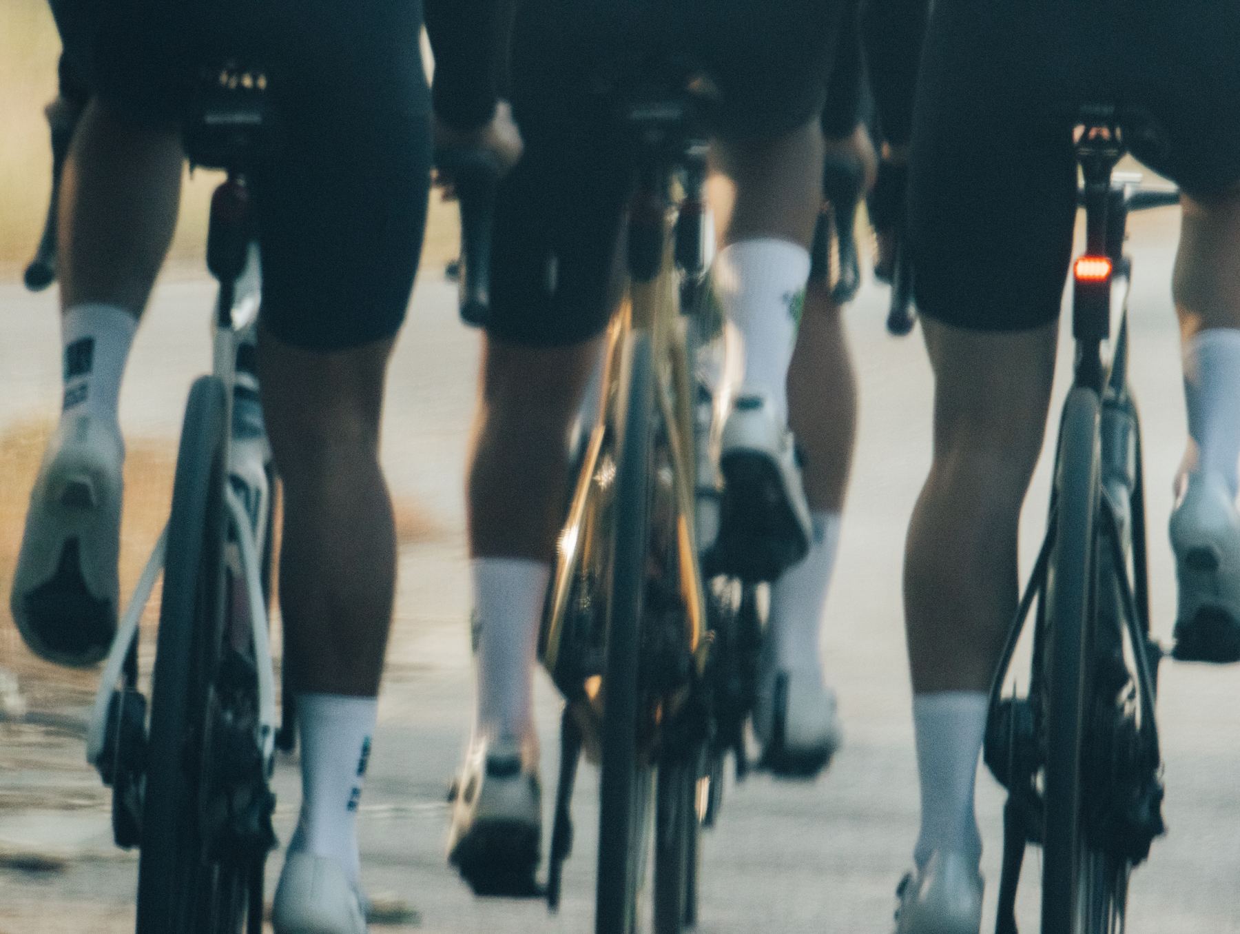 Peloton legs close-up